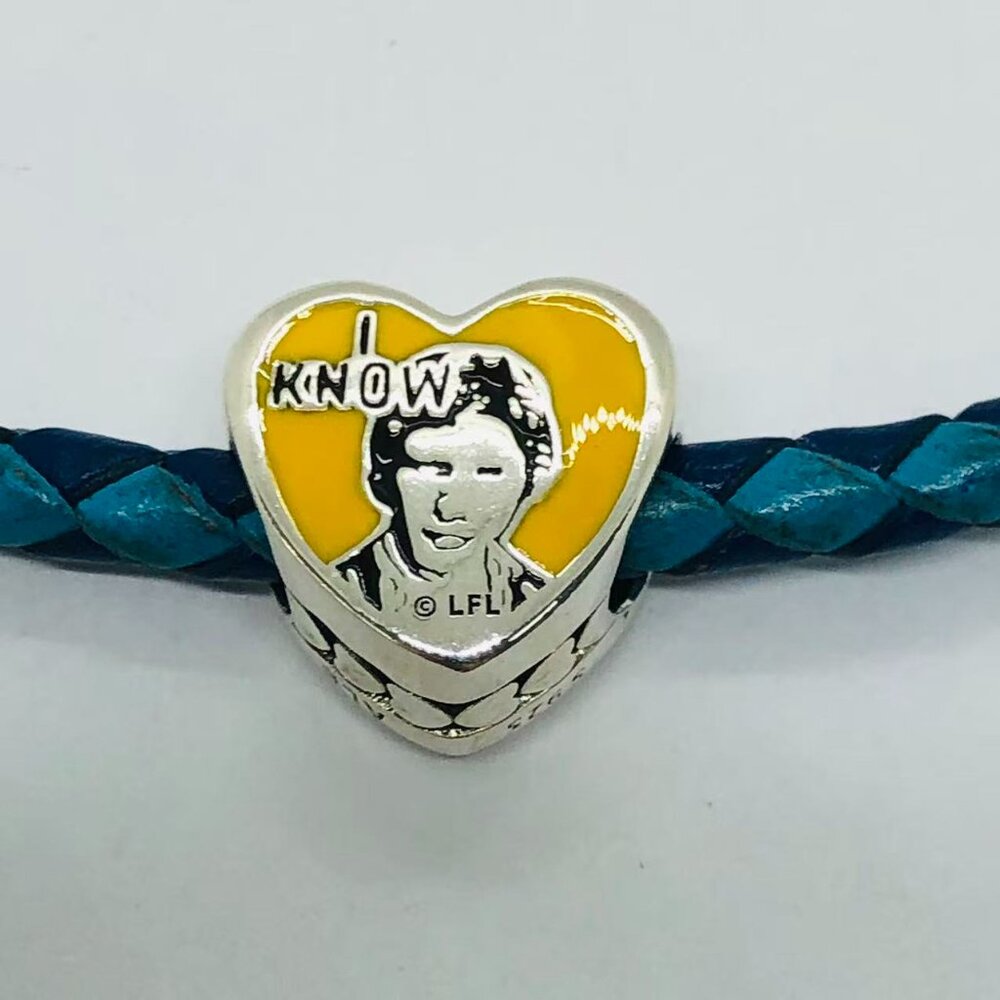 ✨✨Pandora STAR WARS Han Solo Princess Leia I Love You, I Know Charm Heart - Picture 4 of 4